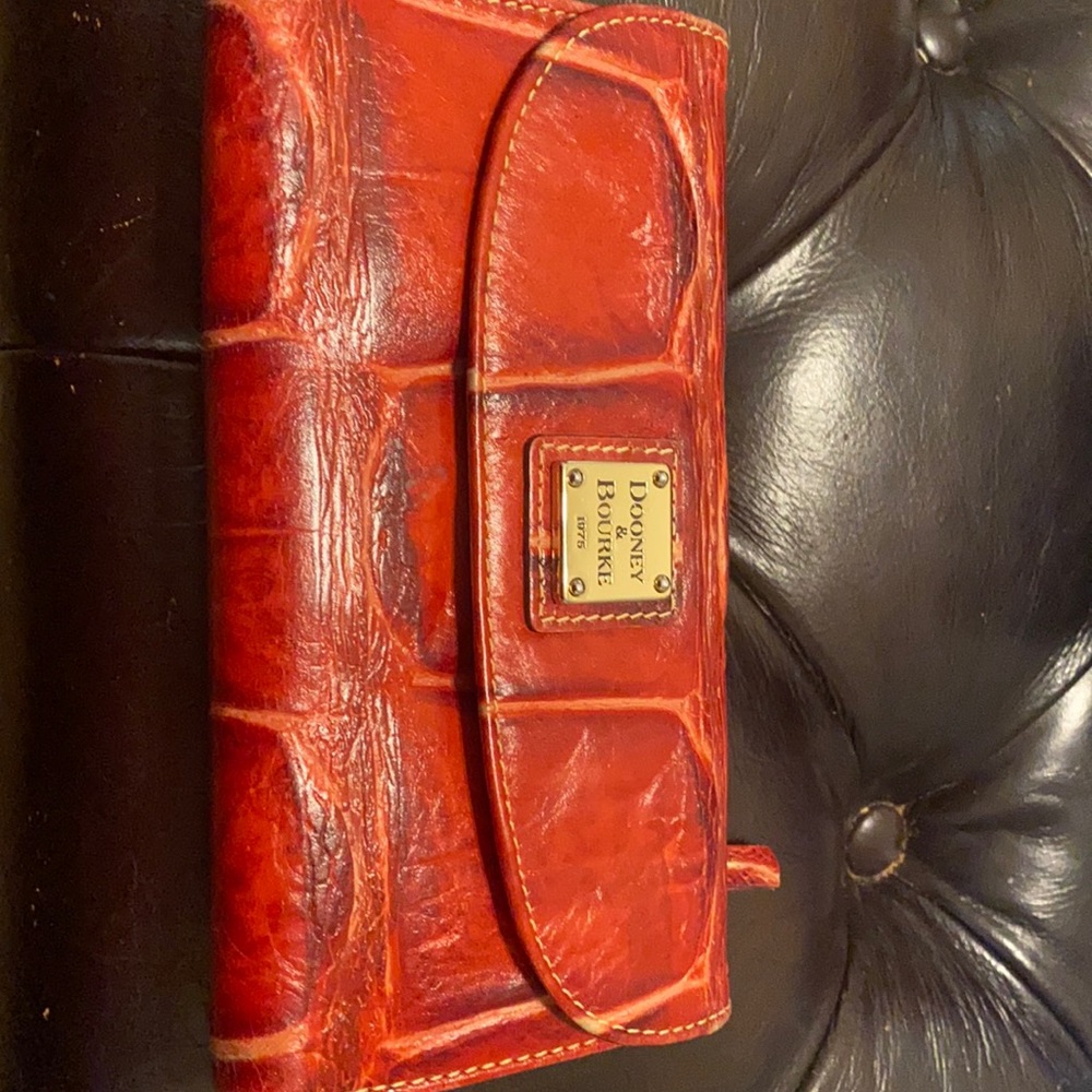 Dooney and Bourne red leather wallet